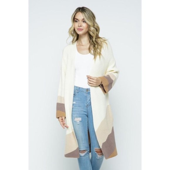 Vici Sweaters - LAST ONE - Keep Calm Pocketed knit Cardigan